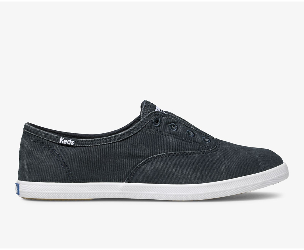 Keds Slip Ons Navy - Chillax Washable - Womens JSWPKM-869